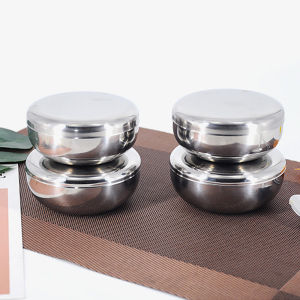 10.5cm Stainless Steel Rice Bowl With Cover: A Perfect Baby & Children's Kitchen Tableware