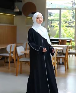 REIZUKA DRESS ABAYA MINIMALIS KEKINIAN HITS TERLARIS BAHAN CRINGKLE AIRFLOW GRADE A OOTD REMAJA MASA KINI