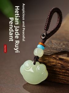 HUAKAIYUNDUO | Charm Khóa Chìa Khóa Ngọc Bích Bình An & May Mắn