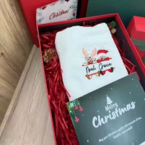 🎄🎄🎄Christmas Bath and Hand Towel Gift Set | Free Add Name | Christmas Box | Gift Exchange Idea