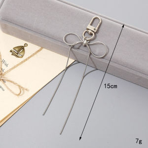 สร้อยคอโทรศัพท์ Clove Silver Butterfly Bow Tassel Pendant Metal Snake Bone Keychain จี้กระเป๋าแฟชั่นสำหรับผู้หญิง