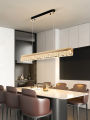 Italian Minimalist Long Linear Chandelier. 