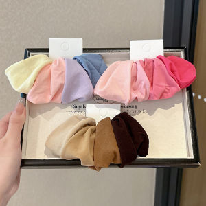 ยางรัดผมสีสันสดใสสำหรับเด็ก ยางรัดผมม้าหางสูงยืดหยุ่นสูง กว้าง ทนทาน ไม่ทำลายผม สำหรับเด็กผู้หญิง ตกแต่งผม