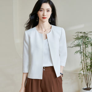 Misoshine | Elegant Petite Short Blazer White