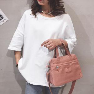 Casual Nylon Canvas Womens Crossbody Bag Shoulder Handbag Soft Zipper Closure Leisure Fashion Small Square Bag for Youth