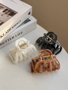 Extra Large Pumpkin Shark Hair Claw Womens New 2025 Original Design Hair Accessories Hair Clips Stylish Hair Grips for Thick Hair at Back