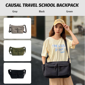 Big Bag Retro Nylon Female Bag Large-Capacity Handbag Commuter Shoulder Bag College Student Class School Bag Tote Bag to School