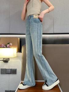 Girls Summer Thin Denim Pants High Waist Flared Trousers Mosquito Proof Long Leggings Korean Style Childrens Jeans for Teens