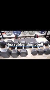 ADSports Commercial Grade 1 Unit 12.5KG Hexagon Dumbbell Rubber Coated With Iron Cast Dumbbell Weight Muscle Training