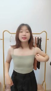 SK-P263 Tank Top Crop Tali Spagheti Tanpa Lengan Pakaian Dalam Polos Wanita / Basic Tanktop Sleeve