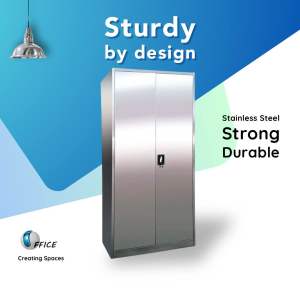 Stainless Steel Cabinet | Metal Cupboard | Swing Door | Home Study | Office Filing | Kitchen Storage