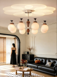 HUIPU ZHAOMING | Retro Style Simple Vintage Atmosphere Protective Living Room Chandelier
