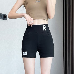 Ice Silk Safety Pants High Waist Thin Yoga Shorts Womens Summer Anti-Light Tightening Abdomen Leggings Short Pants