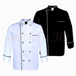 Kemeja Kerja Baju Koki Jacket Chef Lengan Panjang Pria Wanita