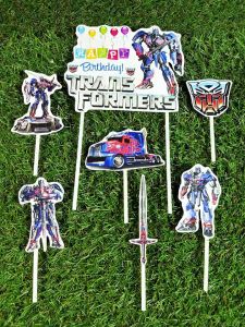 Topper cake Transformers Optimus prime happy birthday