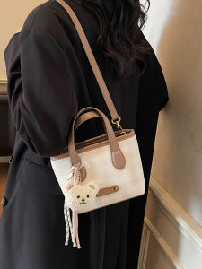 Fashionable Bucket Bag Womens Handbag Shoulder Crossbody Commuter Bag Stylish Trendy Handbag Korean Style Polyester Lining