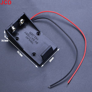 JCD 1pcs 9V Battery Holder Battery Box With Cover And ON/OFF Switch With Cable And DC Head 9V DIY Battery Storage Case