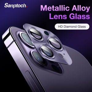 Sanptoch Metal Alloy Full Cover Camera Lens Protector For iPhone 16 / 15 / 14 / 13 / 12 / 11 Pro Max Plus Diamond Tempered Glass Film