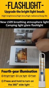 【128 hours of continuous use】lampu suluh led 50000w torch light rechargeable flashlight waterproof 手电筒 强光 led 远射 可充电