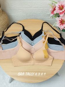 Bra Tanpa Kawat TALLY 0309 Bahan Rajut Stretch Size 34-38A / Bra Remaja / Sport Bra Wanita