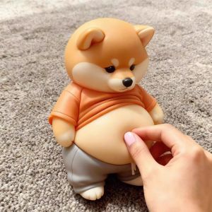 5Pcs 3D Dog Belly Stickers Self-Adhesive Stress Relief for Home Decoration Phone Stickers Soft Silicone Anti-Collision Decal