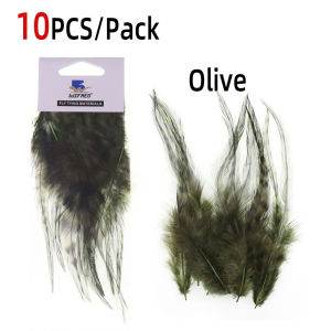 1pack ≥12cm Natural Grizzly Saddle Hackle Feather Fly Tying Rooster Hair Feather for Streamer Woolly Bugger Jig Nymph Trout Fly