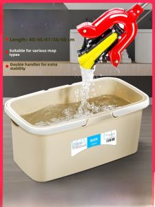Foldable Single Bucket Long Rectangle Sponge Mop Bucket Household Cleaning Tool for Floor Cleaning Plastic Water Bucket