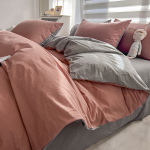 Simple Washed Cotton Bedding Set Non-Cotton Mens Spring Dormitory Student Single Bed Sheet Cover Quilt Cover Bedding Accessories