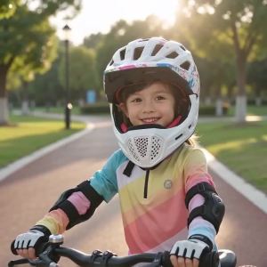 PJT Child Bicycle Helmet MTB Detachable Kids Full Face Helmet for Children Bicycle/Skateboard/Skating Helmet 49-55cm 5+ Years