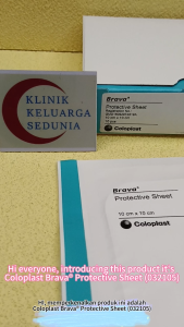 Coloplast CP 032105 BRAVA PROTECTIVE SHEET 10X10CM OSTOMY Adjustable CP032105