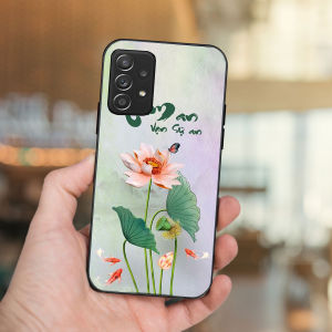 Ốp lưng kính Tâm An  Phong Thủy cho SamsungA12 viền bảo vệ 4 góc dày dặn chống sốc