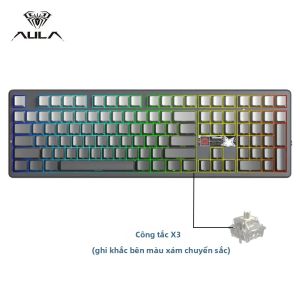 AULA | Bàn Phím Cơ Không Dây AULA F108 Pro V2 RGB Bố Cục 100% Màn Hình TFT Ba Chế Độ 8KHz Hot-Swap Gasket 10000mAh Cho PC