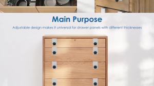 2/4 Kẹp Lắp Đặt Tủ Có Thể Điều Chỉnh Kẹp Cố Định Ngăn Kéo Bằng Kẽm Dụng Cụ Kẹp Gỗ Di Động Dụng Cụ Cố Định Mặt Trước Phụ Kiện Tủ Kim Loại