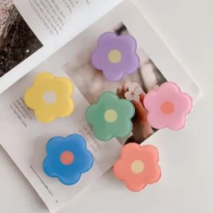 LS | Korea Cute Cartoon Acrylic Flower Universal Phone Holder Support For iPhone 18 17 Samsung Mobile Phone Folding Finger Ring Stand