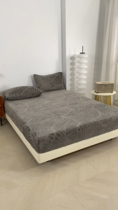 Three-Piece Set Bed Sheet Bag Thicken Milk Velvet Mattress Cover Single Queen King Simmons Mattress Protective