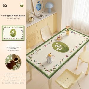 BEIAISI | Waterproof Oilproof No-Wash Elegant Cream Style Table Cover