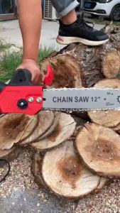 เลื่อยโซ่ไฟฟ้าแรงม้าสูง เลื่อยไฟฟ้า 12นิ้ว เลื่อยยนต์ เลื่อยโซ่ไฟฟ้า เลื่อยโซ่ไฟฟ้า ตัดต้นไม้ใหญ่75cmเพียงกี่วินาที!