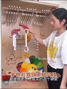 Closet Trouser Storage Closet Organizer Pants Rack Storage Clothes Magic Hanger rack