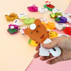 ONE-C1313 Kipas Angin Anak Mini Fan Manual Genggam Karakter Buah Lucu Portabel / Mainan Kipas Angin