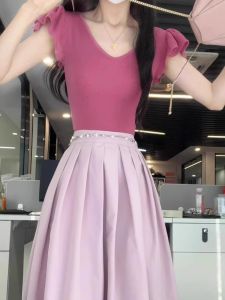 PEIXI | French Style High-End Red Blouse