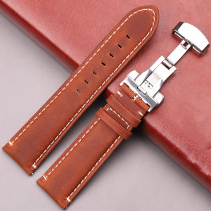 DUTRIEUX | Retro Genuine Leather Watch Strap 20mm 22mm Oil Wax Cowhide Leather Band 4 Colors Quick Release Watchband Men Business Bracelet
