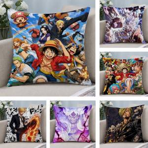 Bandai | One Piece Killer Supernova Anime Plush Pillow Cover Soft Short Plush Cushion Cover For Sofa Bedroom Home Decor Gift Decoration