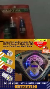 Lampu Sen Model Jagung Sein LED T10 Lampu 5 Mata Sisi PNP untuk Kendaraan Mobil Motor