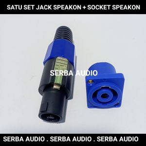 1 SET JEK SPIKON + SOKET SPIKON BIRU TERMURAH