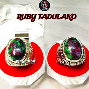 Cincin Batu akik Ruby Tadulako Ring alpaka super elegan