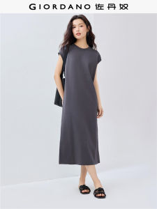 Gordana Straight Knitted Dress Sleeveless round Neck Summer New Arrival Minimalist Style Pure Color Womens Casual T-shirt Dress