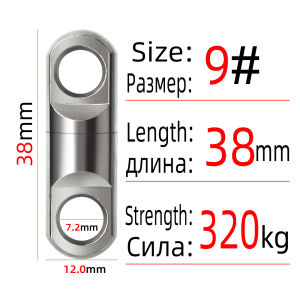 DNDYUJU 3-6pcs Solid Swivels for Fishing Ring Column Rotating Bearing Swivels Fishing Hooks Lures Connector Fishing Accessories