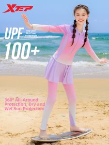 XTEP | Girl Long Sleeve Separate Swimsuit