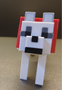 Wolf Tamed Dog 3D Print Model Multi-Joint Activity Game Minecraft Display Multi-Color Rabbit Toy Suitable for Ages 3 And above