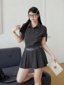 JULULOOK | Đầm Hè Phong Cách Cổ POLO Giả Hai Mảnh Plus Size